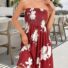 Comfortable Boho Floral Dress with Relaxed Fit front view