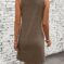 Comfortable Sleeveless Beach Dress with Modern Design back view