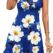 Women Sleeveless Dress with Scoop Neck A-Line